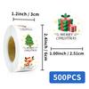 500 Blatt/Rolle Weihnachtsaufkleber Umschlagversiegelung Cartoon DIY Aufkleber Kinder Feiertagsgeschenk Verpackung Rollenaufkleber