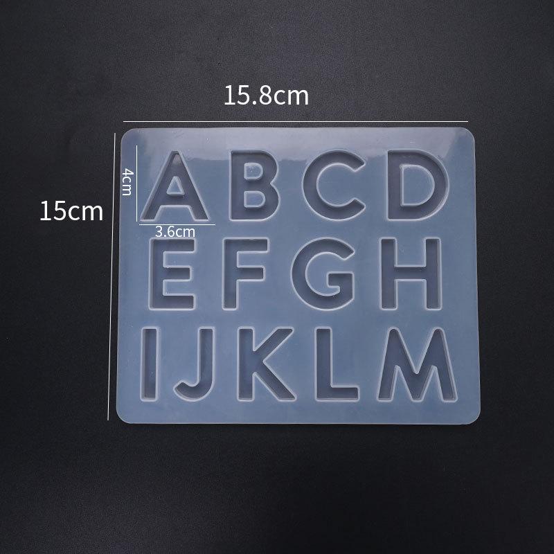 Poppy Crystal Resin Mold: Letter and Pinyin Ornaments Silicone Mold for DIY Decorations