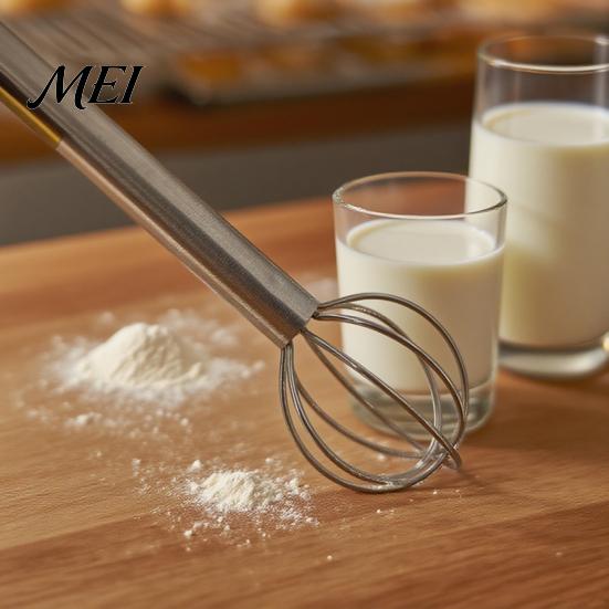 Suppen-Geschmacks-Mischer Doppelkopfwirbel, Edelstahl-Mixer-Stößel, Handmixer Miso-Auflöser-Löffel für Paste, Sahne, Eier, Leicht zu reinigen