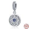 Fit 925 Silver Charms Beads Mysterious Devil's Eye Fatima's Hand Pendant Charms For Women Fine DIY Jewelry