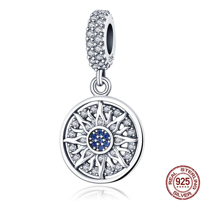 Fit 925 Silver Charms Beads Mysterious Devil's Eye Fatima's Hand Pendant Charms For Women Fine DIY Jewelry