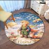 Custom Name The Little Prince Printed Round Rug Carpet Chair Rug Area Rug Entryway Doormats,for Office Chair Living Room Bedroom Kitchen Room.