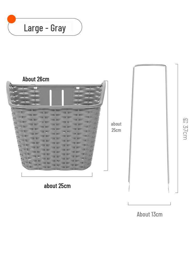 Universal Blue Front Bicycle Basket for Permanent Storage