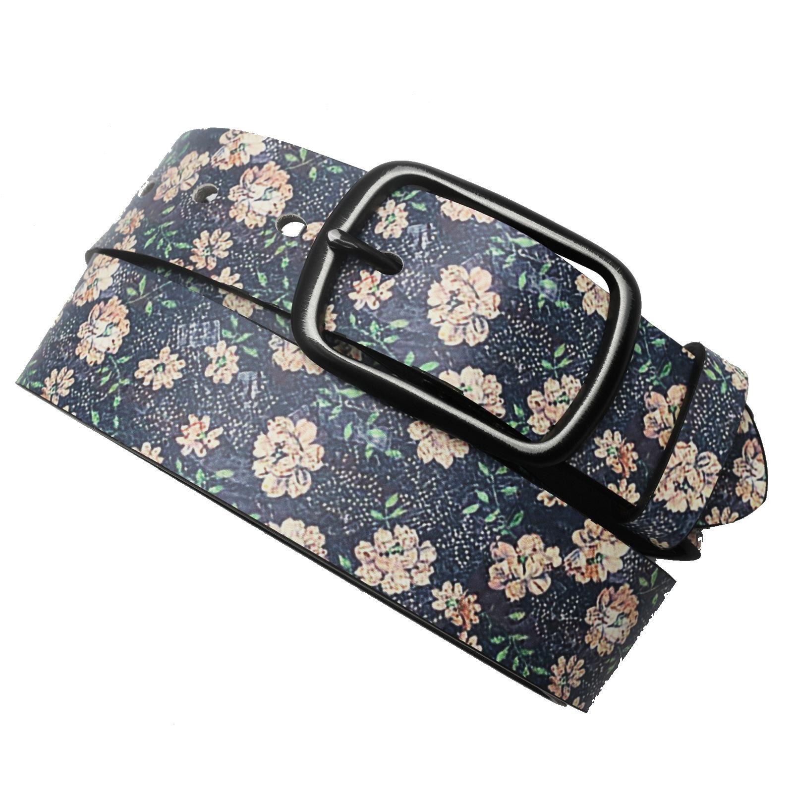 

Ins Design Полный Pu Печатный Ремень, Ретро Популярный Ремень С Пряжкой 105cm чёрный