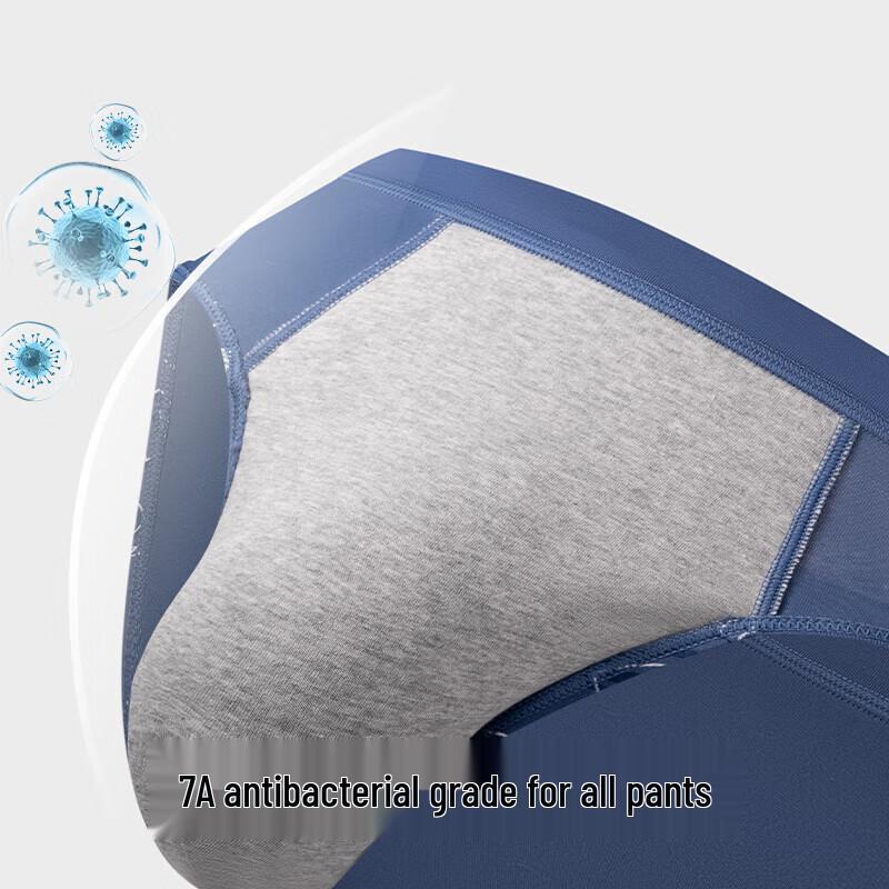 Jianjiang Men's Long-Staple Cotton Anti-Bacterial Briefs 3-Pack