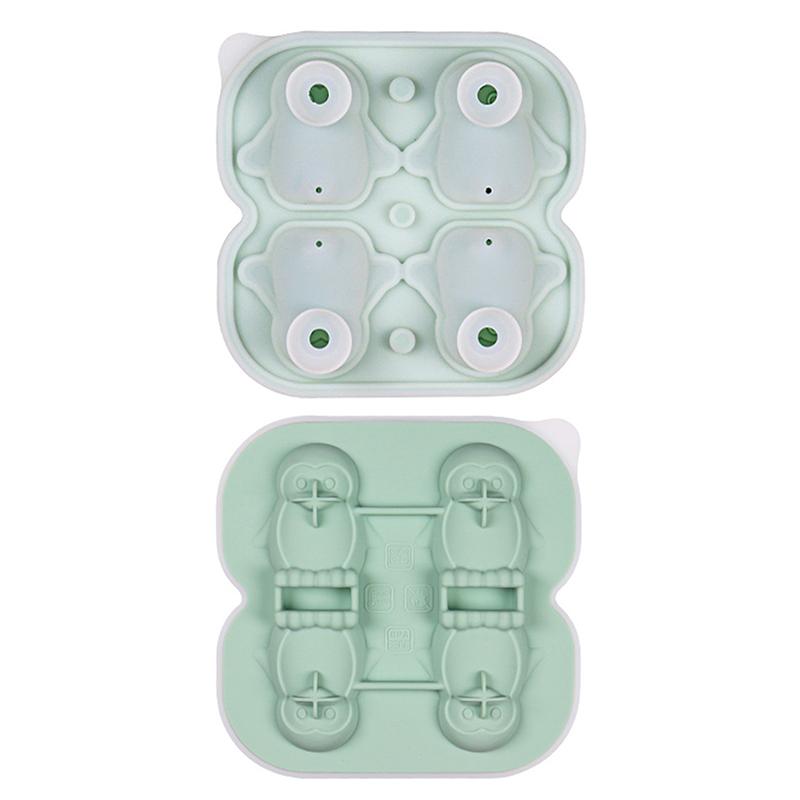 Penguin Ice Cube Tray Fun Shape, Odd Novelty Cute Penguin Gifts, 2.2" Large Silicone Whiskey Ice Mold For Cocktail,Bourbons Bran