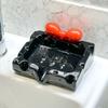 Decorative Cheese Soap Box Ceramic Desktop Ornament Multi-purpose Drain Soap Holder  Bathroom