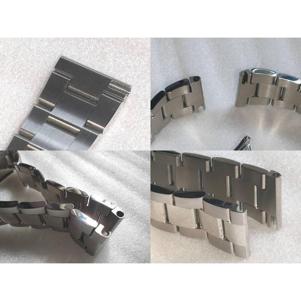 Used [New] Stainless Steel Watch Band for Rolex, Glide-lock Clasp, Silver Compatible (with scratches)