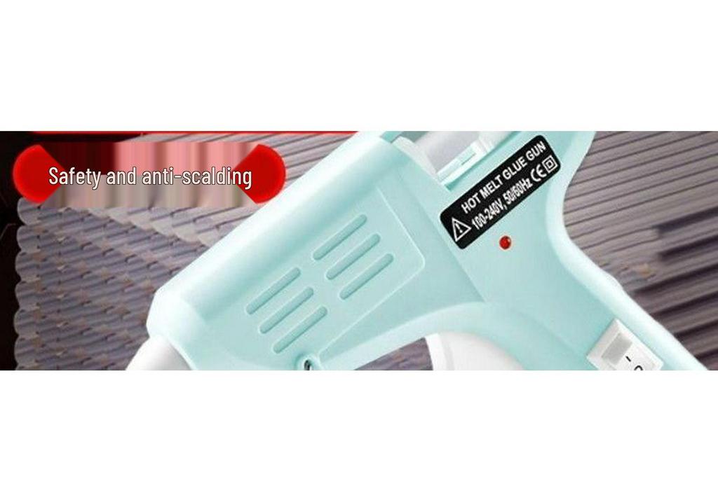 Child-Safe Electric Glue Gun with Anti-Scald Design for Home and Craft Use - Includes Quick-Melting 7mm Glue Sticks