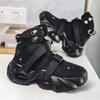 Mode Herren Motorradstiefel Herbst Winter Trendy Allround Leder Mode Herrenschuhe Neu High-Tops Klassischer Schlichter Stil Freizeitstiefel