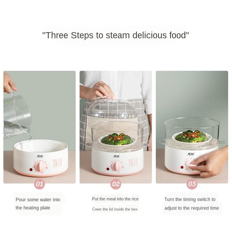 250W Multifunctional Electric Boilers 2-Layer Rapid Egg Cooker Steamer Egg Poacher Boiler Capacity Removable Tray