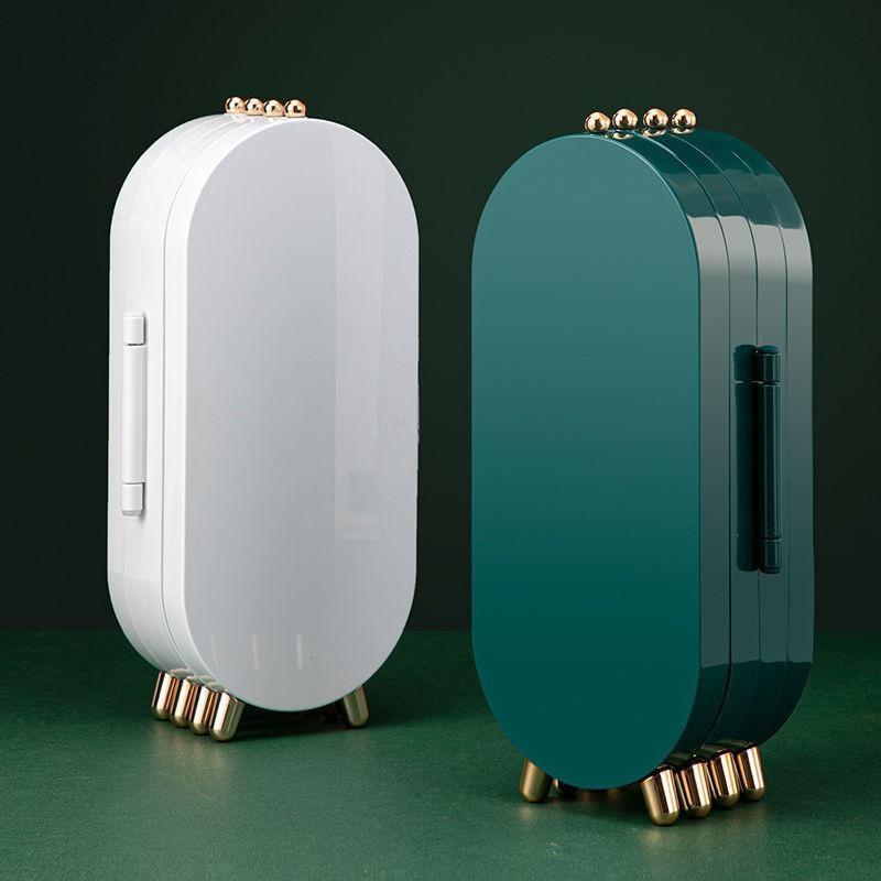 Jewelry Storage Box Earrings Display Stand Bracelet Necklace Organizer Foldable Portable Plastic Box 4 Doors 240 Holes Large