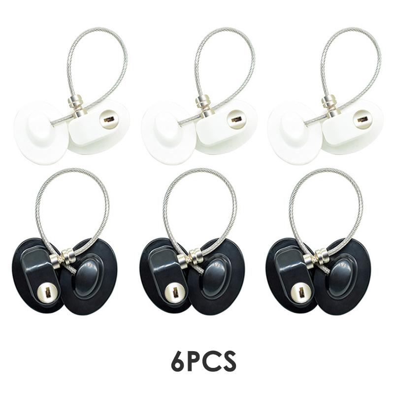 Lot de 6 chaînes de sécurité pour fenêtre, câble de verrouillage, limiteur de sécurité multifonctionnel pour fenêtre, porte, protection pour la sécurité des bébés