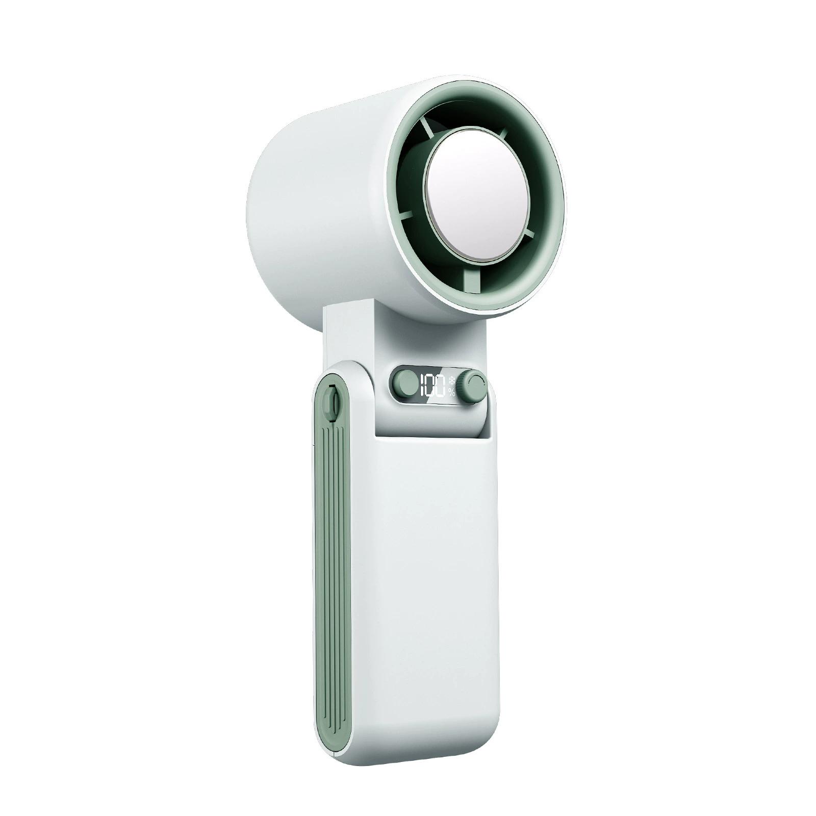Semiconductor 4000mAh Foldable Portable Hand Fan 100 Gear LED USB Rechargeable Handheld Cooling Fan For Outdoor Office Gift