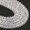 3 4 6 8mm Facettierte Rondelle Kristallglasperlen Österreich Kristall Abstandshalter Lose Perlen Für Schmuckherstellung DIY Armband Anhänger Zubehör