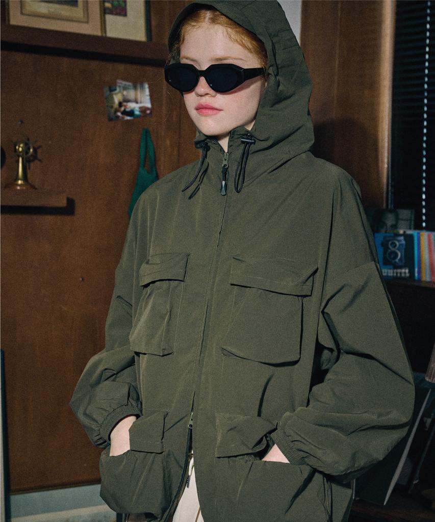 Cpgn Studio 4 Pocket Windbreaker Khaki