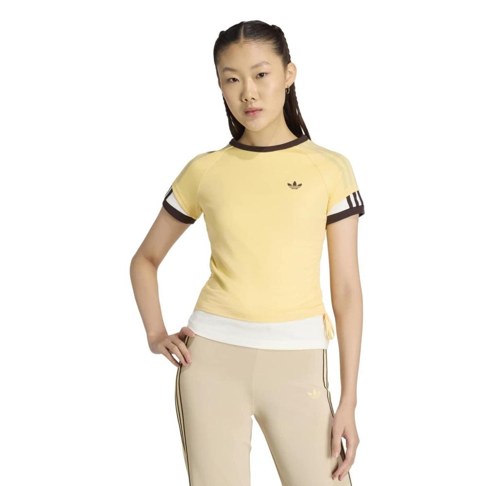 Adidas W Многослойная футболка Cali Tee Adv kW4526 Оранжевый offWt S