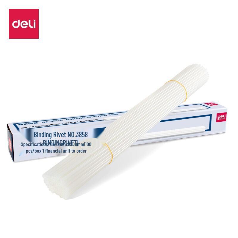 Deli 3858 Hot Melt Rivet Tubes for Document Binders