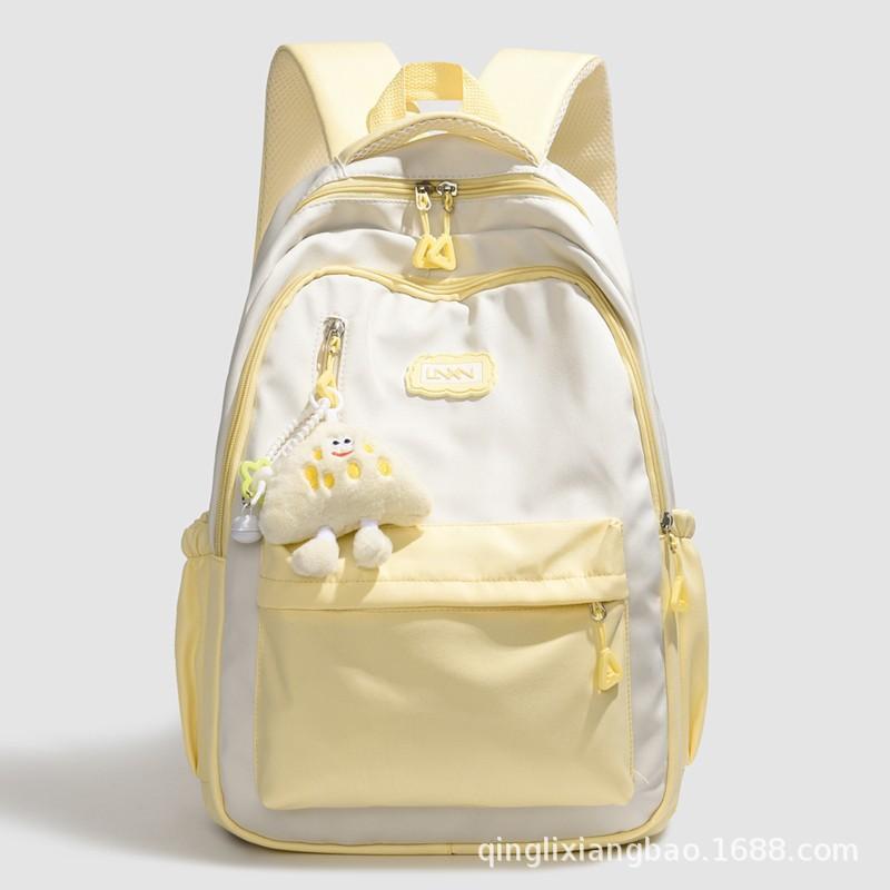 Schoolbag Premium Sense Backpack 1011 New Female College Student School Bag Computer Bag Large Capacity Backpack Short Trip Bag