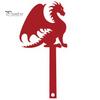 Wooden Mailbox Sign Metal Flag Replacement, Decorative Dragon Stake Sign, Garden Decor Winged Shape Ornament for Outdoor Mail Box Decoration Magnetic