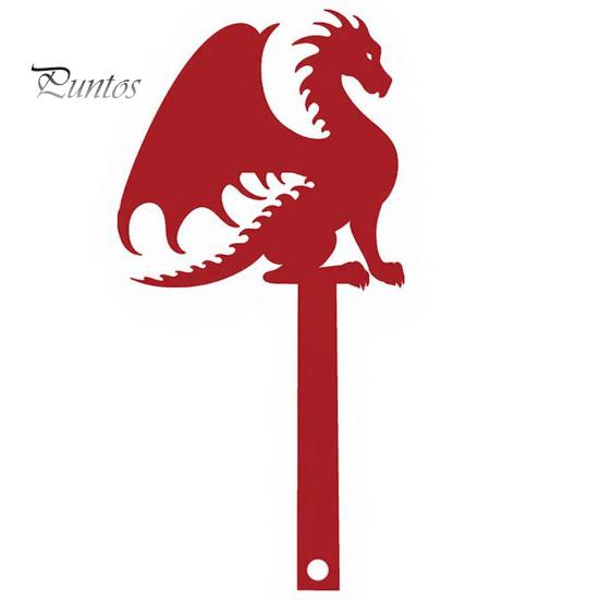 Wooden Mailbox Sign Metal Flag Replacement, Decorative Dragon Stake Sign, Garden Decor Winged Shape Ornament for Outdoor Mail Box Decoration Magnetic