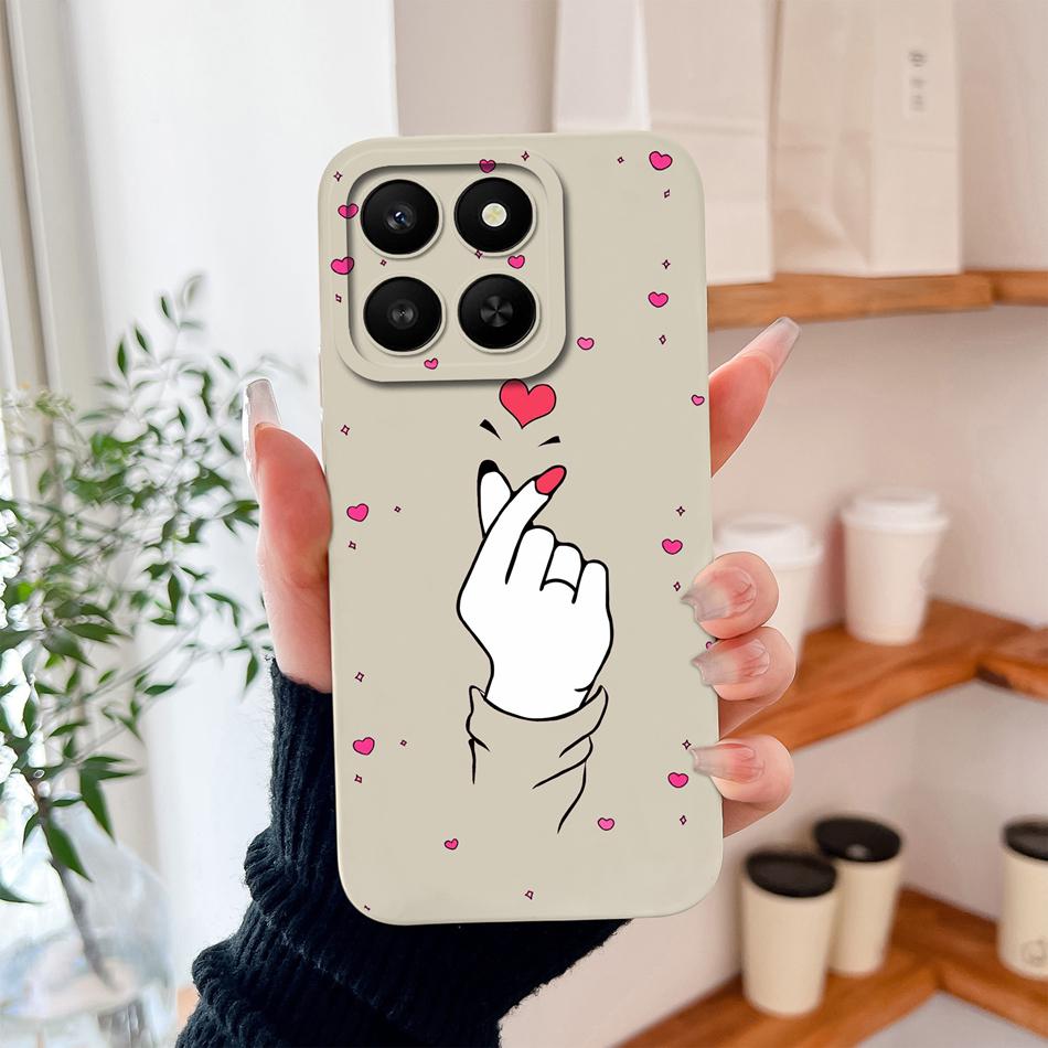For Honor X7D X9D Case Colorful Hearts Soft Liquid Silicone Full Protection Phone Back Cover For Honorx7d Honorx9d Fashion Funda