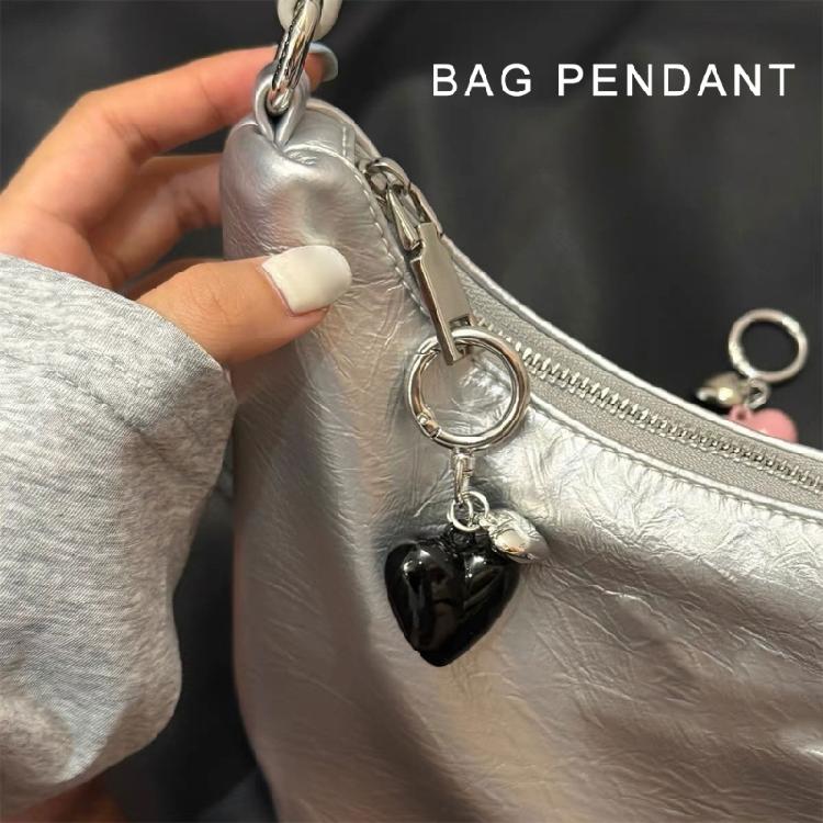 Elegant Big Heart Key Chain Crafted with Resin and Alloy Multifuntional Addition to Fashion Ensembles for Any Occasion