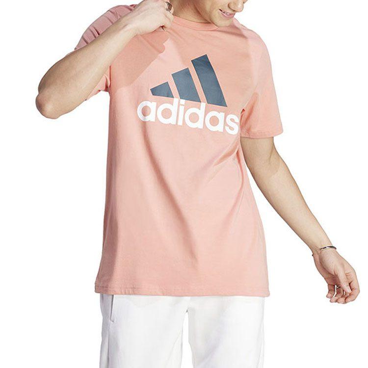 adidas T-Shirts Herren Rosa Rundhals Mittlere Gerade Passform IJ8577