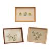 Chinese Style Picture Frame Vintage Floral Mini Photo Frame Wooden Standing Display Frame for Tabletop Wall Decor
