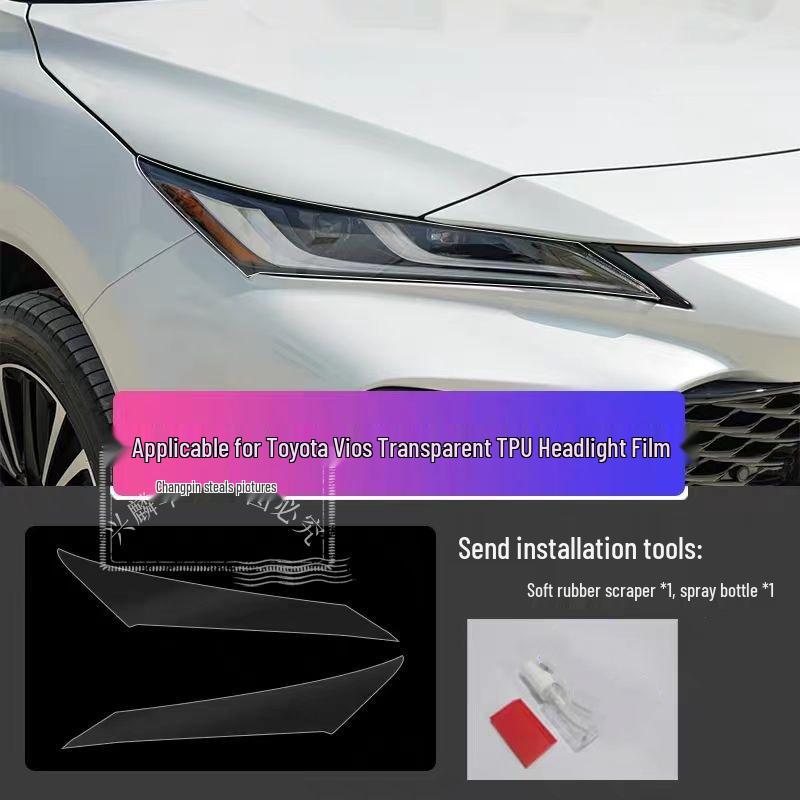 Toyota Front Headlight Protective Film for Asia Dragon, Camry, Highlander, RAV4, and Wildlander.