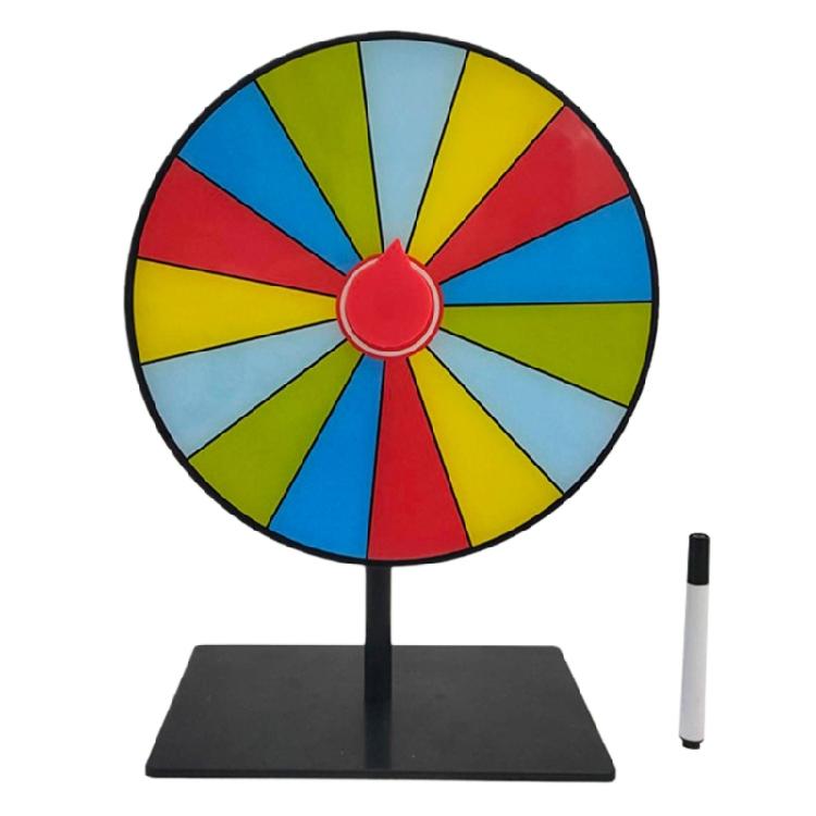Lucky Draws Roulette Wheel Erasable Reusable Fortune Wheel Tabletop Prize Turntable Easy Assembly Roulette Wheel