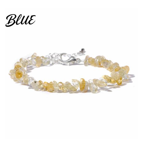 Durable Bracelet Women Irregular Beads Decor Adjustable Length Non-fading Wrist
