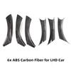 6pcs ABS Carbon Fiber Car Interior Door Handle Cover Fix For BMW 3 E90 07 08 09