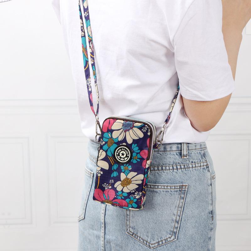 Mädchen Frauen Geldbörse Schulter Mini Canvas Taschen Träger Handy Große Kartenfächer Geldbörse Handtasche Geldfächer Schlüssel Münzbörse