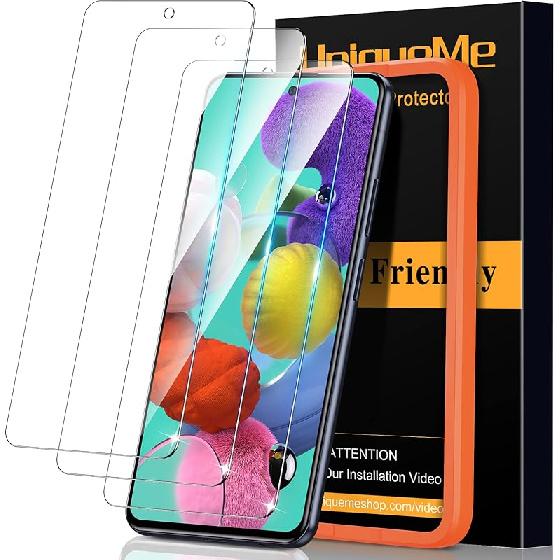 UniqueMe [2+2+1Pack] Compatible for Samsung Galaxy S23 Ultra 6.8 inch Screen Protector Flexible TPU, Camera Lens Protector with Installation Frame,