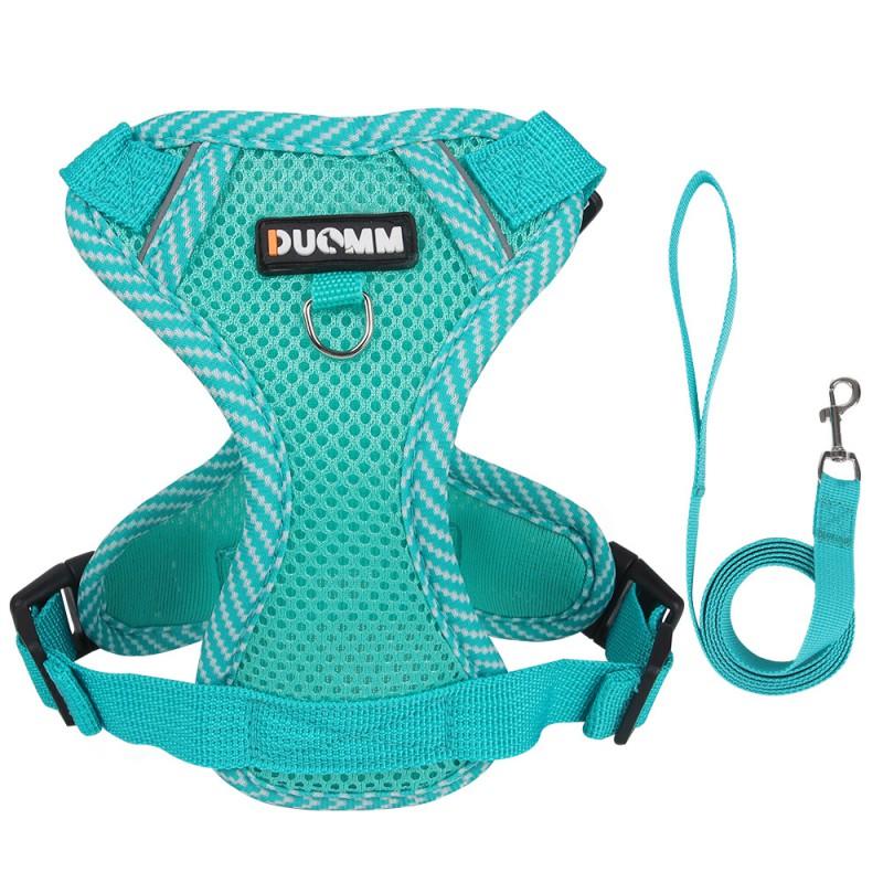 Adjustable Reflective Cat Harness Vest With Leash Small Dogs Kittens Breathable Escape-Proof Walking Gear