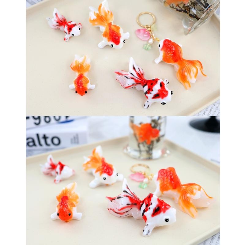 2Pcs Silicone Keychain Pendant Mold 3D Goldfish Silicone Keychain Mold Jewelry Pendant Resin Epoxy Mold Casting DIY
