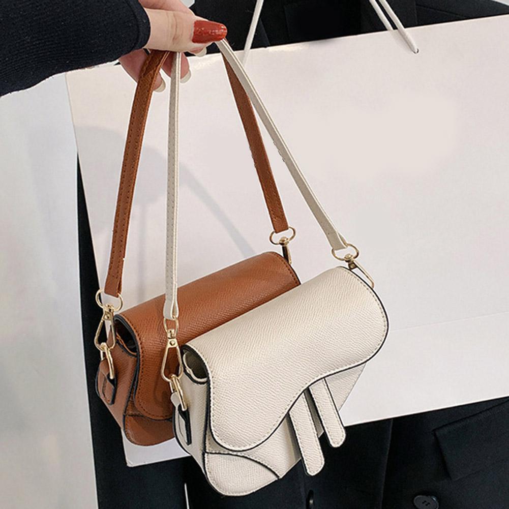 Portfele Simple MessWomen Messenger Bags Saddle Bag Portable Single Shoulder Bag Women Leather Crossbody Bag Handbags Enger Bags