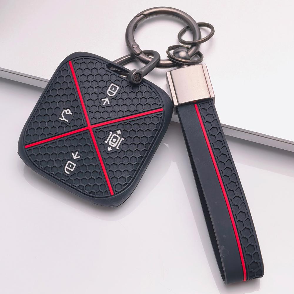 Smart Remote Key Shell Protector for Zeekr Zeekr 001 Zeekr 009 Zeekr X Zeekr 007 with Keychain Honeycomb Texture Shockproof Remote Key Case Protector