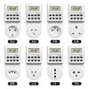TM03 Digital Timer Switch Socket Electronic Kitchen Timer Outlet 12/24 Hour Cyclic Programmable Timing Socket Time Setting