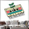 Vintage Cassette Tape Wall Tapestry Aesthetic Room Decor Grunge Music Festival Backdrop Teen Bedroom Wall Hanging