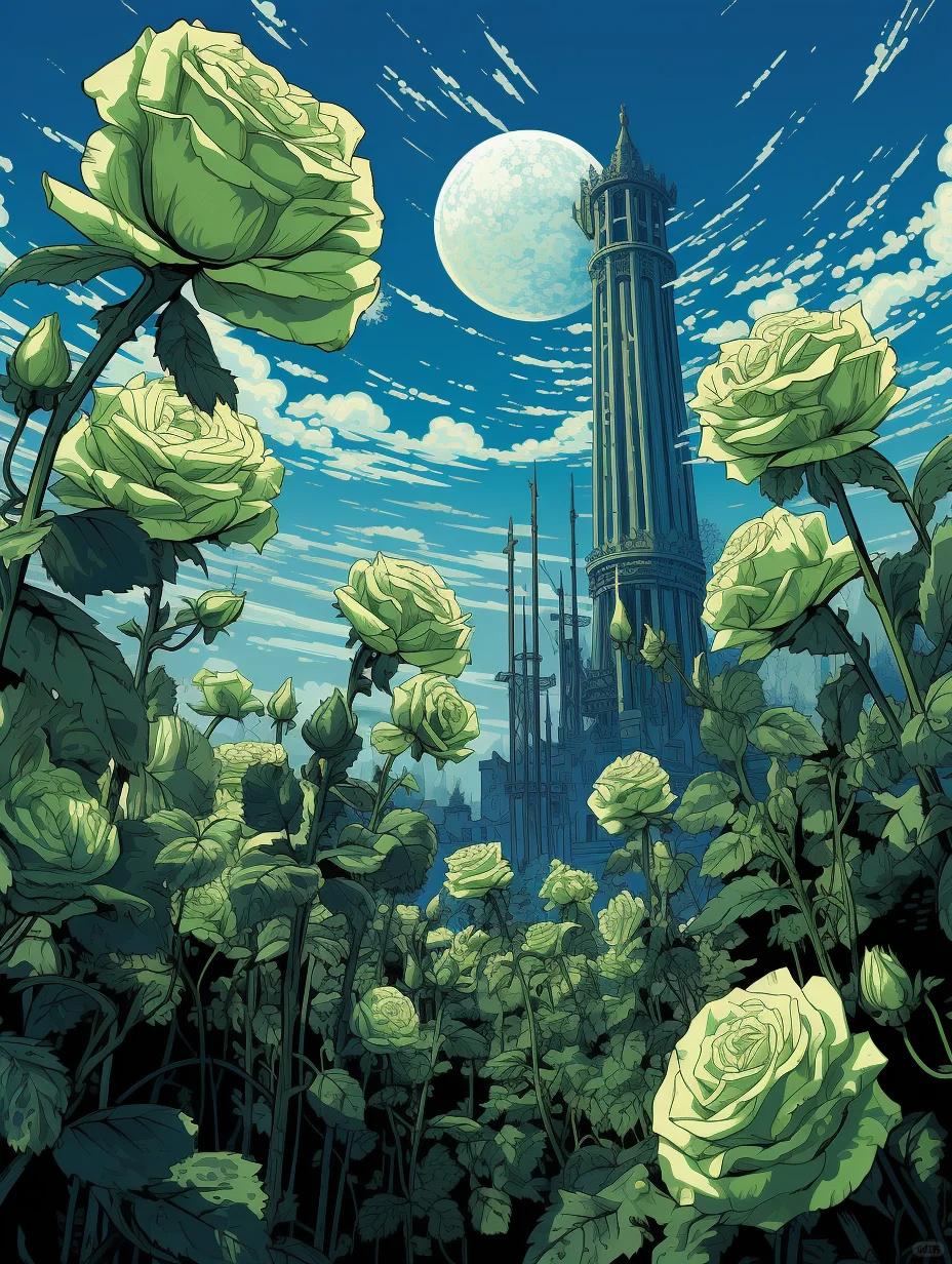 

Новое поступление Алмазная картина Зеленая роза Стразы Картина Вышивка Цветок Алмазная мозаика Ручная работа Хобби Full Round 20x30CM