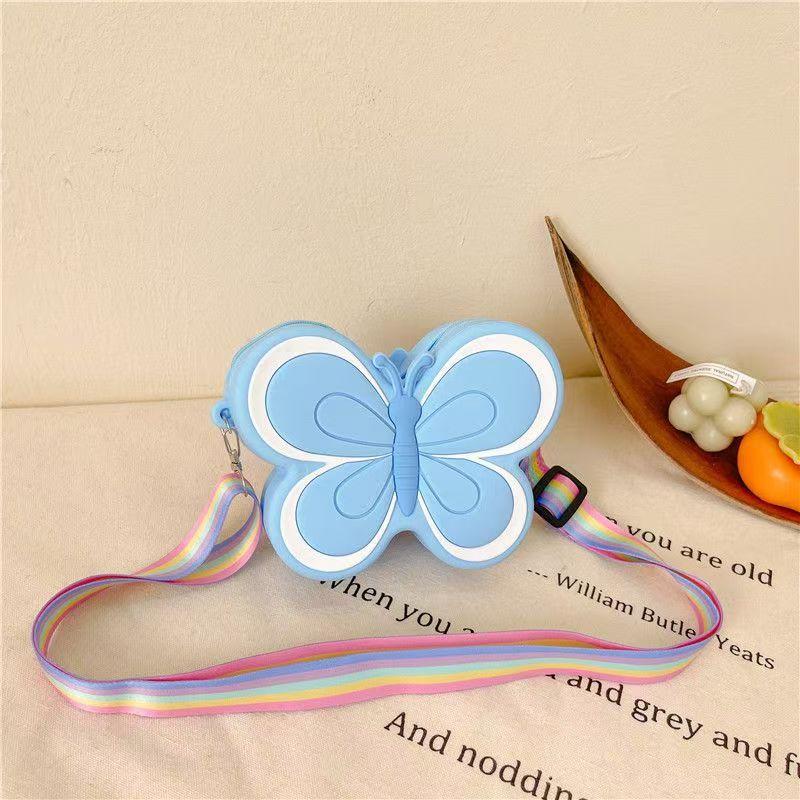 Donut Pattern Silicone Crossbody Pouch Soft Lightweight Kids Shoulder Bag for Storing Coins Keys Outdoor Play Use