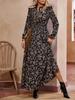 2025 Hot-Selling European & American Floral Long-Sleeve Dress