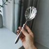 Shell Shape Stainless Steel Spoons French Table Serving Spoons Creative Yogurt Spoon  Ice Cream