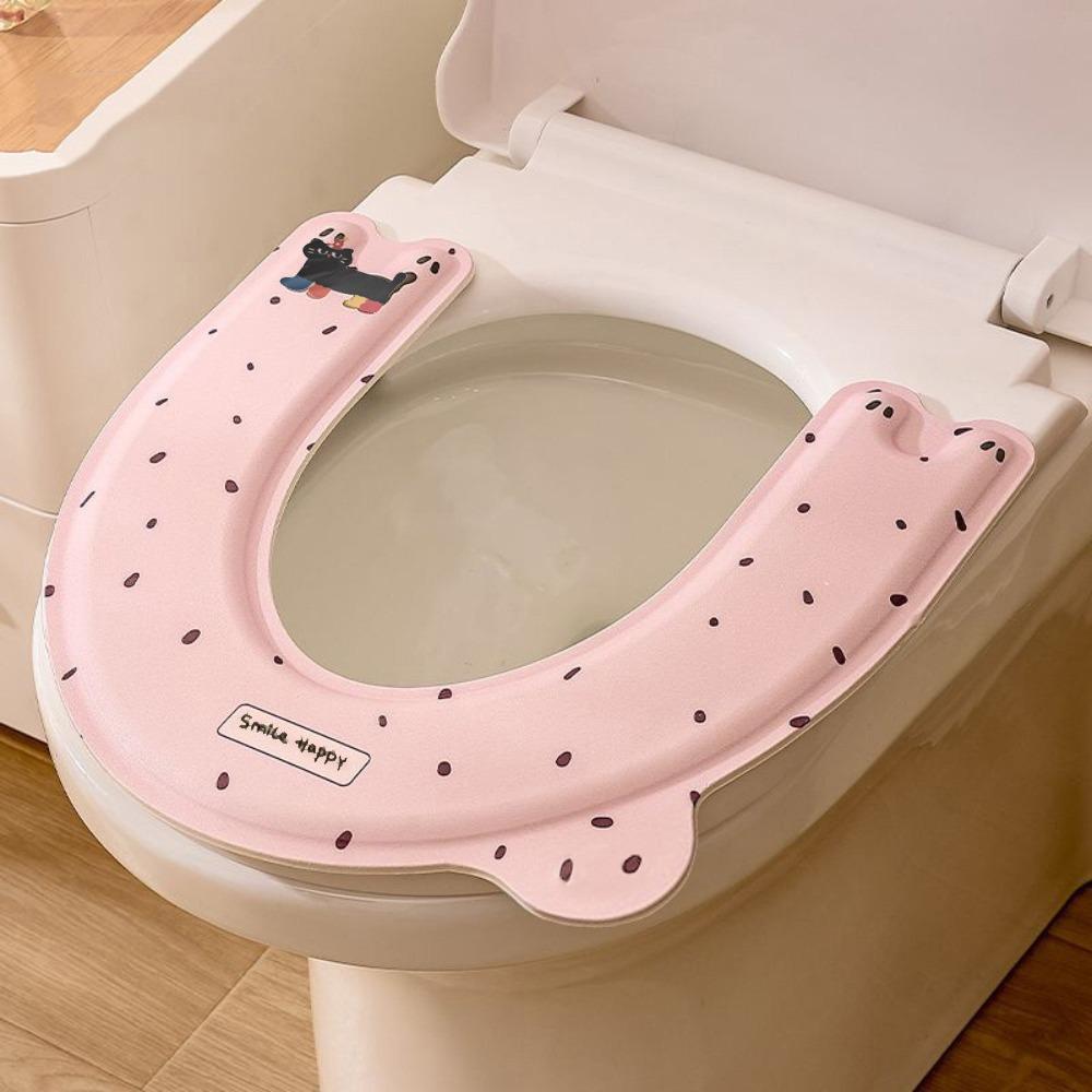 3PCS Handheld Toilet Seat Cover Comfortable Toilet Pad Paste Type Toilet Cushion  Home Use