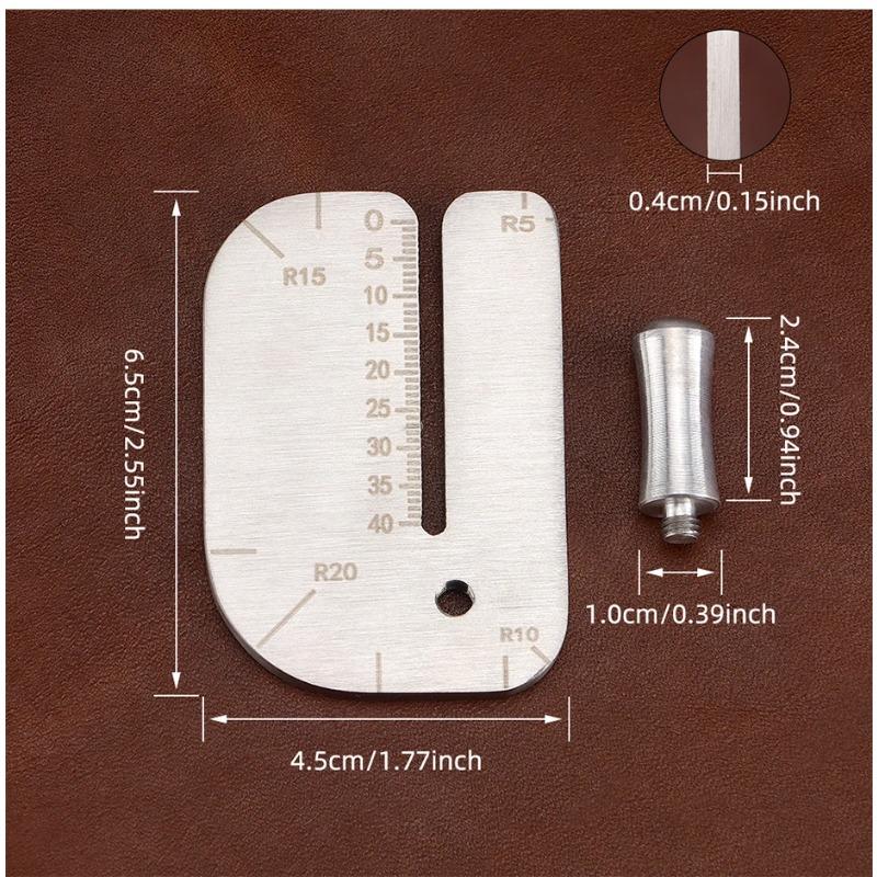 1pc Simple Craft DIY Tool Press Plate PU Leather Chisel Punching Auxiliary Puller Tool With Edge Chamfer Tool