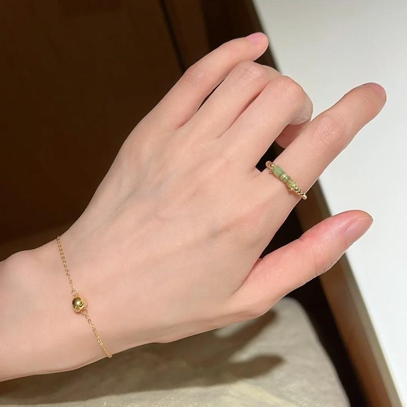 Ring Fashionable Copper With Unique Blue Enamel Finish For Womens Everyday Wear