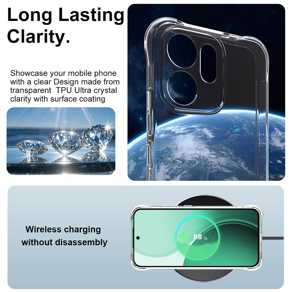 IMAK For Oppo Reno14 F 5G Case TPU Phone Cover Airbag Shockproof Protection