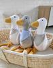 Decorative plush goose with scarf - white
